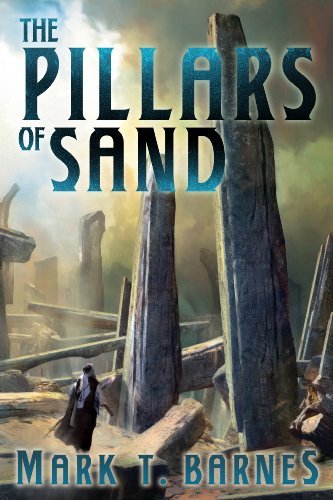 Cover of Pillars of Sand, showing some pillars of stone emerging from the sand