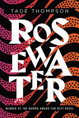 Cover of Resewater by Tade Thompson, with the title twisted amongst curving patterns
